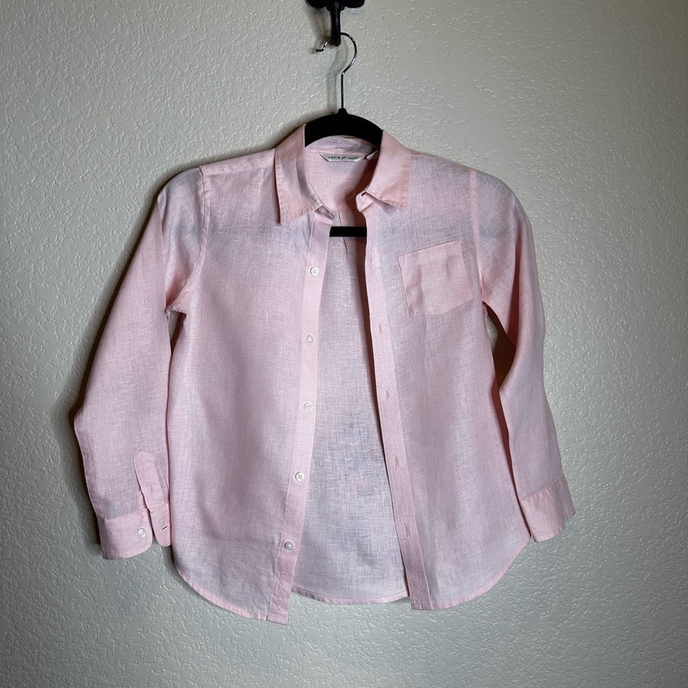 Janie and Jack Pink Boys Button Down